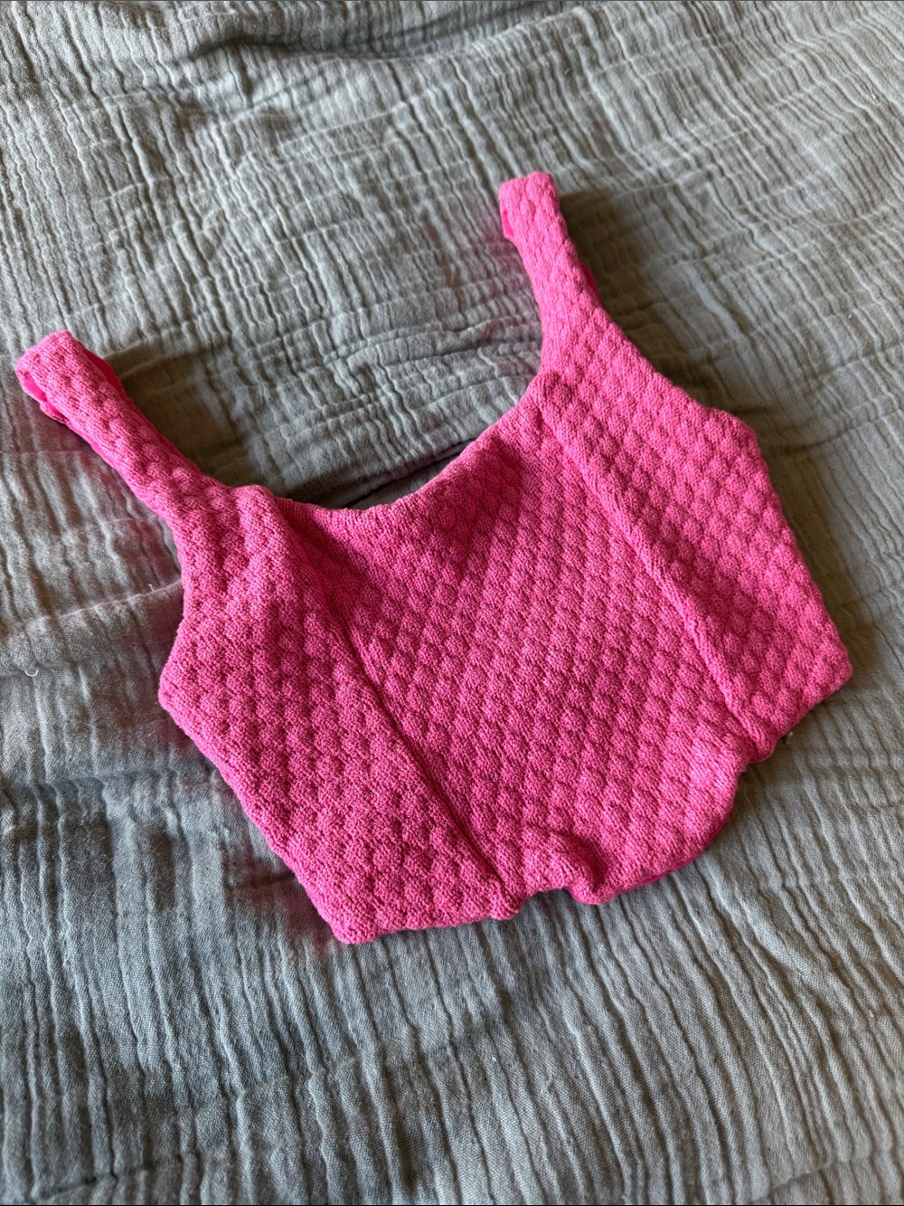 Indah Pink Textured Crop Tank